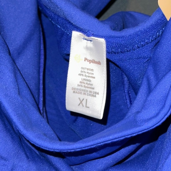 VIRAL POPILUSH Elegant Blue Long-Sleeve Dress - Picture 3 of 6